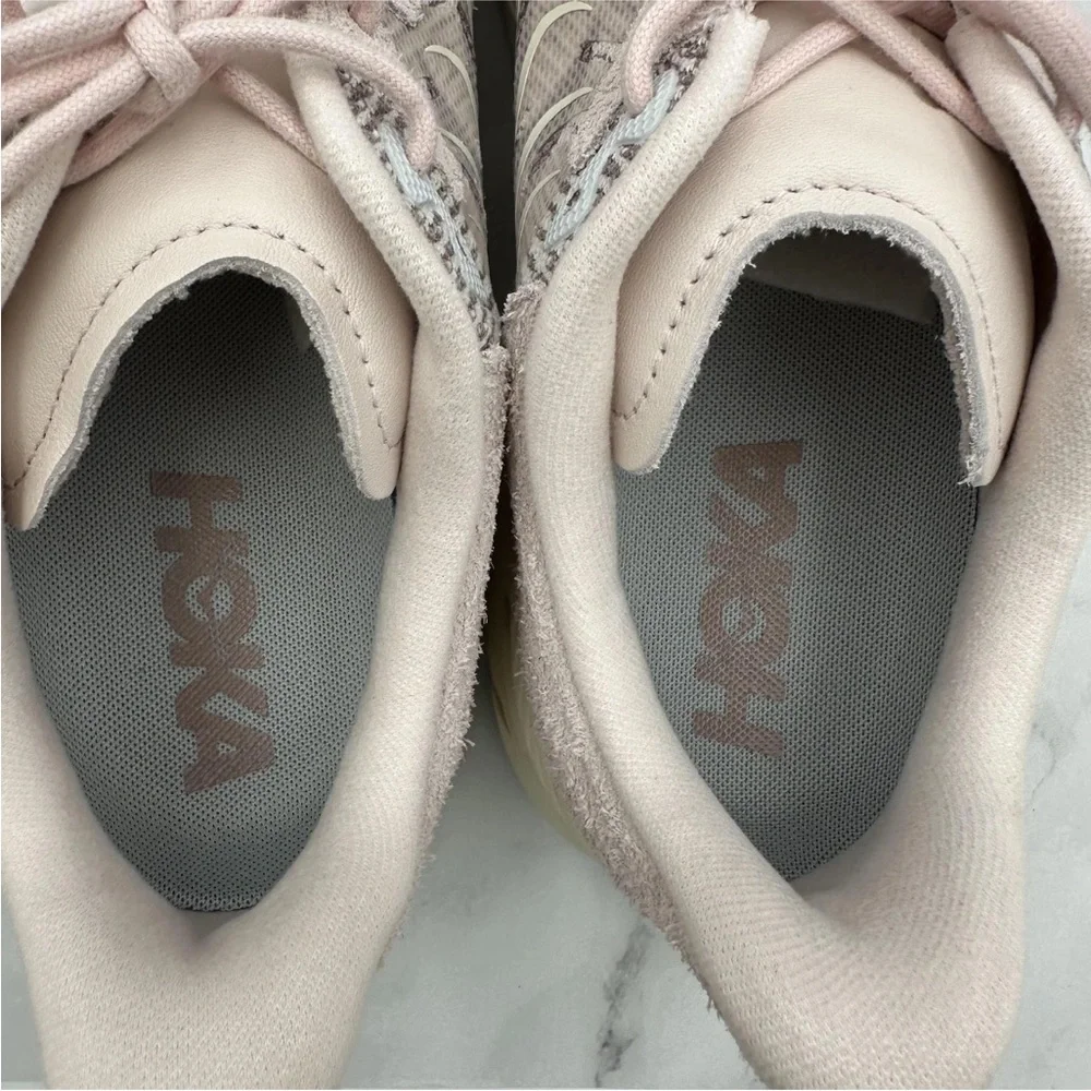 NEW Hoka One One Clifton LS Shoes Mens Size 12 Pink Cream Running Sneakers
